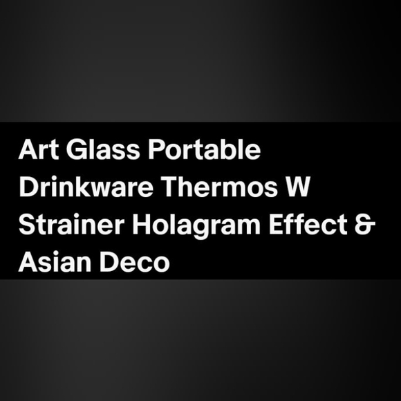 Art glass unique portable drinking ware, thermos and strainer. - Picture 13 of 14